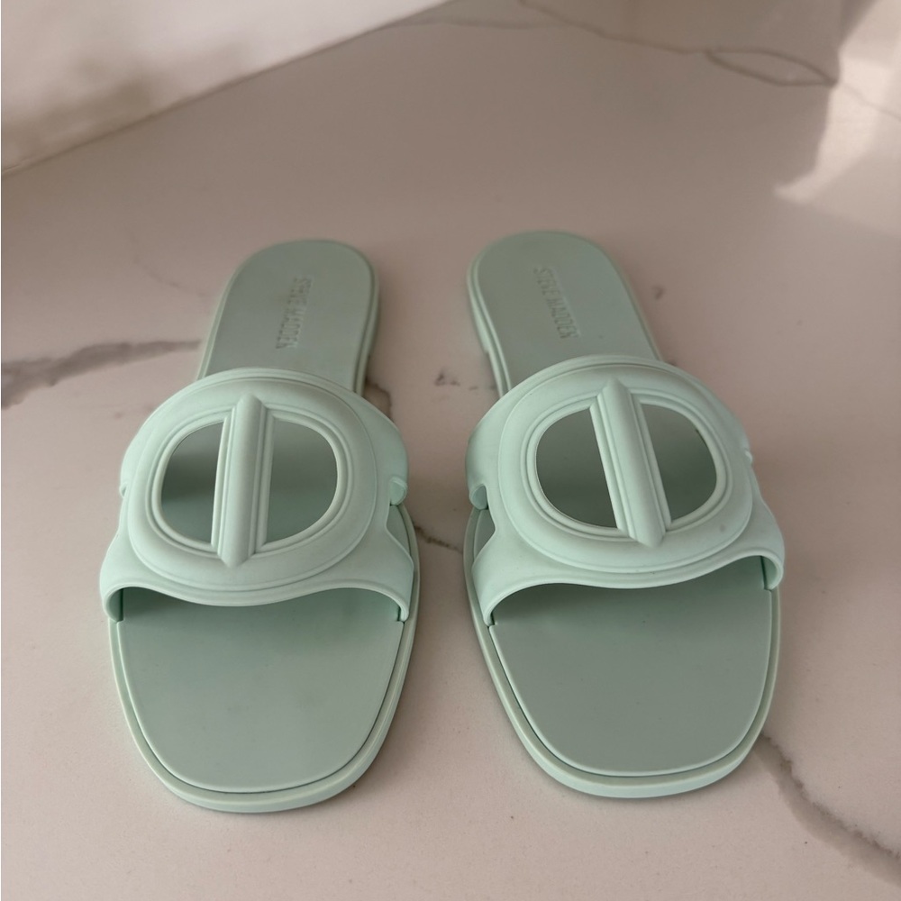 Steve Madden Mint Green Slide Sandals